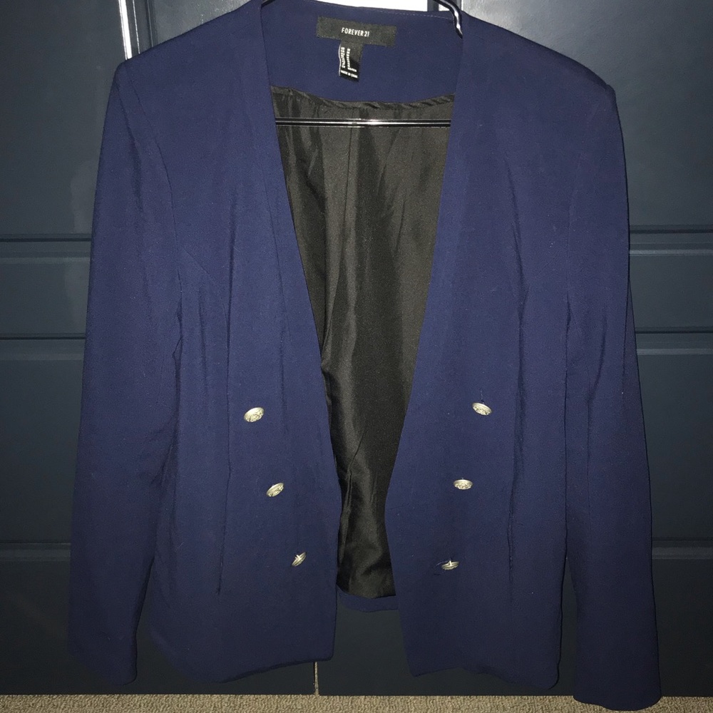 Navy Blue Blazer with buttons